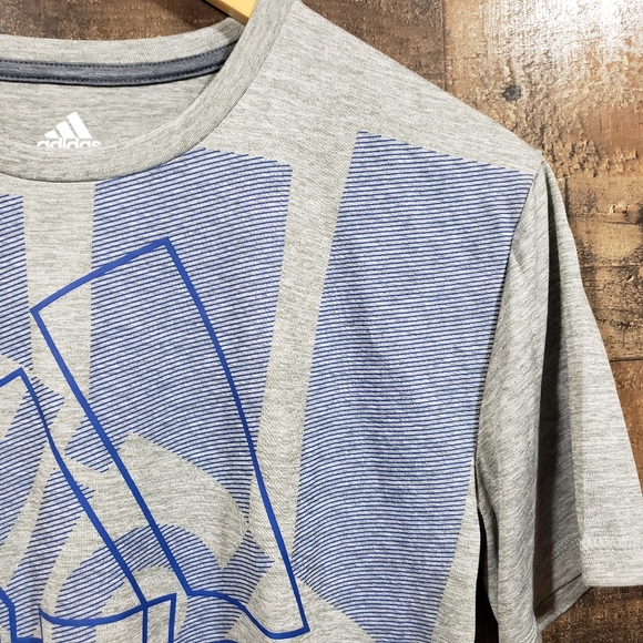 Adidas NWT large blue logo short sleeve shirt - Picture 2 of 7